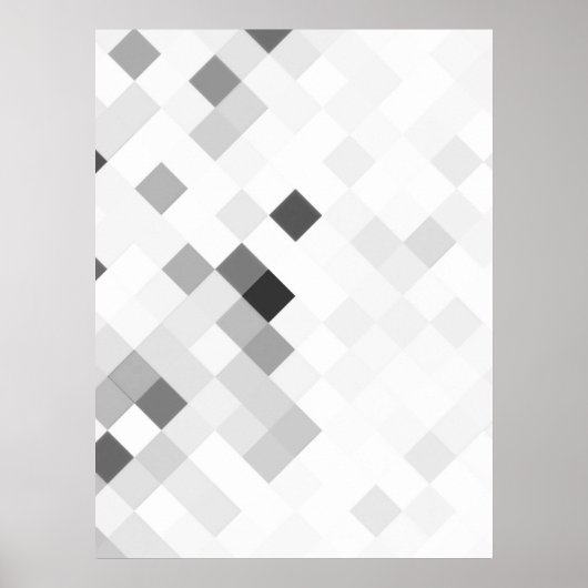 Creëer Uw eigen aangepaste pixelachtergrond - Wit Poster (Voorkant)