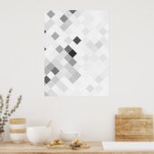 Creëer Uw eigen aangepaste pixelachtergrond - Wit Poster (Keuken)