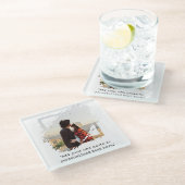 Creëer uw eigen aangepaste prijsopgave foto glazen onderzetter (Schuin)