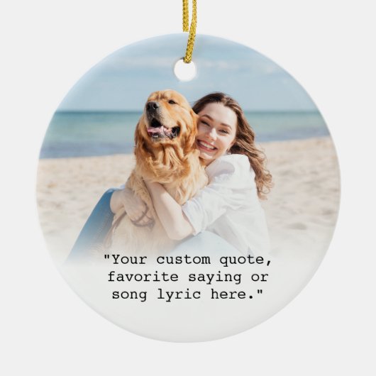 Creëer uw eigen aangepaste prijsopgave foto keramisch ornament (Voorkant)