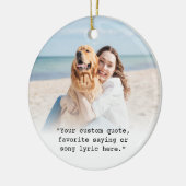 Creëer uw eigen aangepaste prijsopgave foto keramisch ornament (Links)