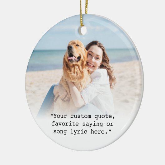 Creëer uw eigen aangepaste prijsopgave foto keramisch ornament (Links)