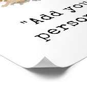 Creëer uw eigen aangepaste prijsopgave foto poster (Hoek)