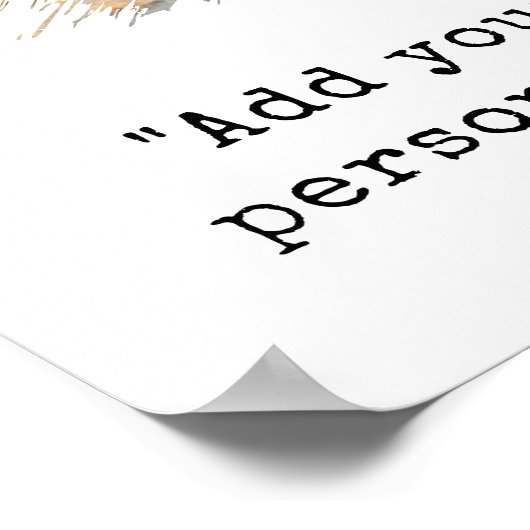 Creëer uw eigen aangepaste prijsopgave foto poster (Hoek)