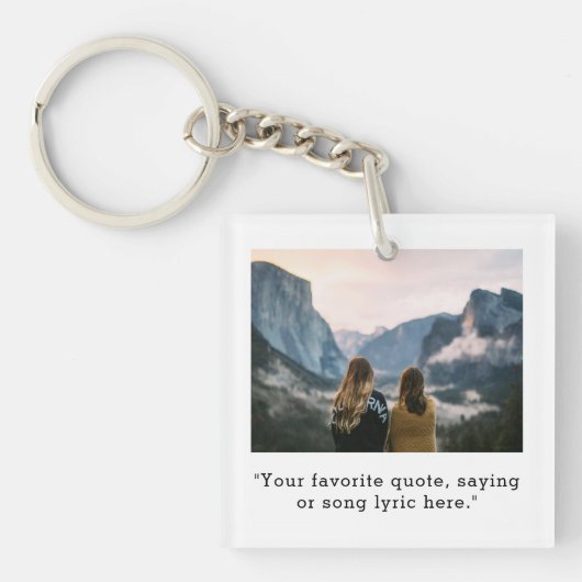Creëer uw eigen aangepaste prijsopgave foto sleutelhanger (voorkant)