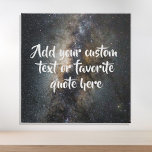 Creëer Uw eigen aangepaste prijsopgave Imitatie Canvas Print<br><div class="desc">Creëer uw eigen de muurkunst van het canvas van het douanecitaat. Personaliseer deze canvasdruk met elegante manuscriptkalligrafie. Biedt minimalistische handgeschreven typografie en 's nachts sterren achtergrond.</div>