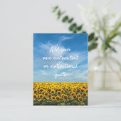 Creëer Uw eigen aangepaste prijsopgave - Zonnebloe Briefkaart (Staand voorkant)