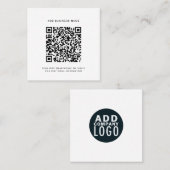 Creëer Uw eigen aangepaste QR-code Modern Vierkante Visitekaartje (Voorkant / Achterkant)