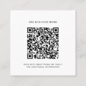 Creëer Uw eigen aangepaste QR-code Modern Vierkante Visitekaartje (Voorkant)