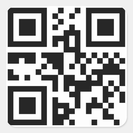 Creëer Uw eigen aangepaste QR-code Vierkante Sticker (Voorkant)