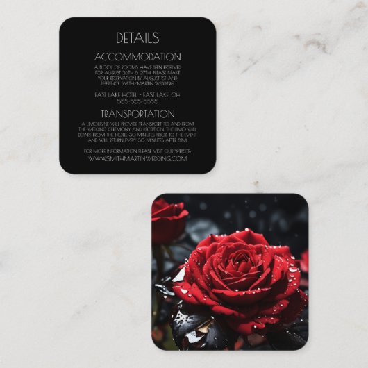 Creëer uw eigen aangepaste Red Rose close-up Informatiekaartje (Voorkant / Achterkant)