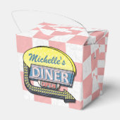 Creëer Uw eigen aangepaste retro 50-gebarentaal 2 Bedankdoosjes (Achterkant)