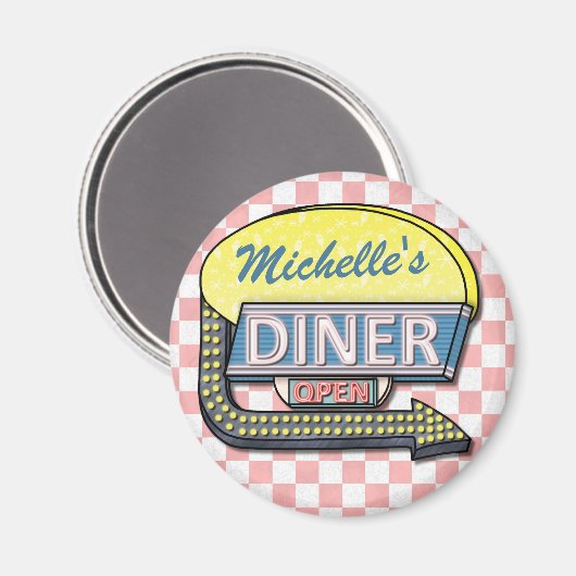 Creëer Uw eigen aangepaste retro 50-gebarentaal 2 Magneet (Voorkant / Achterkant)