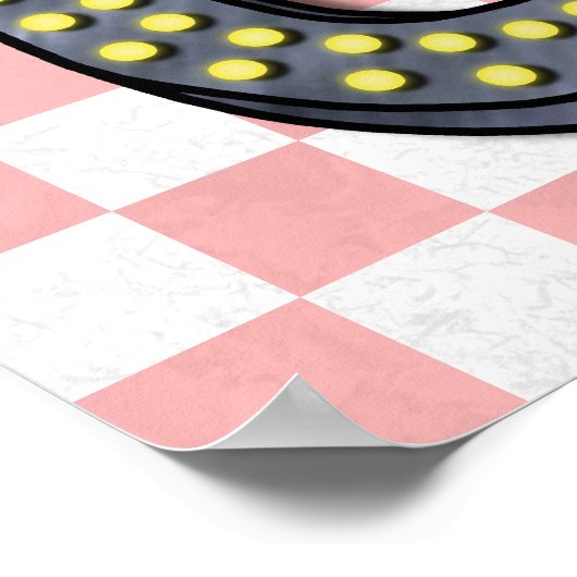 Creëer Uw eigen aangepaste retro 50-gebarentaal 2 Poster (Hoek)