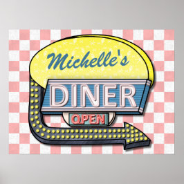 Creëer Uw eigen aangepaste retro 50-gebarentaal 2 Poster