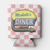 Creëer Uw eigen aangepaste retro 50-gebarentaal Blikjeskoeler (Achterkant)