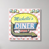 Creëer Uw eigen aangepaste retro 50-gebarentaal Canvas Afdruk (Voorkant)