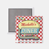 Creëer Uw eigen aangepaste retro 50-gebarentaal ge Magneet (Voorkant / Achterkant)