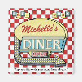 Creëer Uw eigen aangepaste retro 50-gebarentaal ge Magneet (Voorkant)