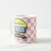 Creëer Uw eigen aangepaste retro 50-gebarentaal Koffiemok (Voorkant links)