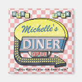 Creëer Uw eigen aangepaste retro 50-gebarentaal Magneet (Voorkant)