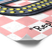 Creëer Uw eigen aangepaste retro 50-gebarentaal Poster (Hoek)