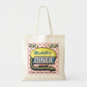 Creëer Uw eigen aangepaste retro 50-gebarentaal Tote Bag