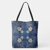 Creëer uw eigen aangepaste retro borduurwerk print tote bag (Achterkant)