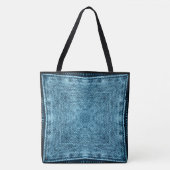 Creëer Uw eigen aangepaste Retro Denim Patch Print Tote Bag (Voorkant)