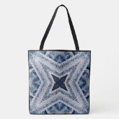 Creëer Uw eigen aangepaste Retro Denim Starburst P Tote Bag (Voorkant)