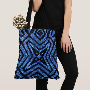Creëer Uw eigen aangepaste Retro Geometrische Deni Tote Bag