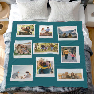 Creëer uw eigen aangepaste Retro Instant Photo Col Fleece Deken
