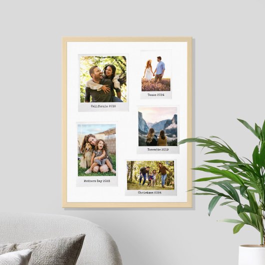 Creëer uw eigen aangepaste Retro Instant Photo Col Poster