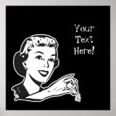 Creëer Uw Eigen Aangepaste Retro Zoute Dame Poster (Voorkant)