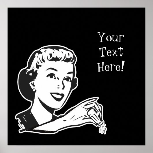 Creëer Uw Eigen Aangepaste Retro Zoute Dame Poster (Voorkant)