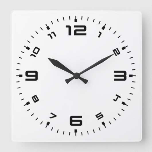 Creëer uw eigen aangepaste ronde vierkante klok (Voorkant)