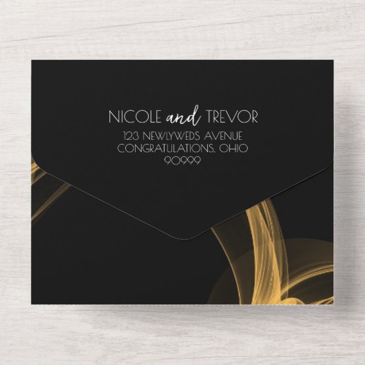 Creëer uw eigen aangepaste rooklint all in one uitnodiging (Achterkant)