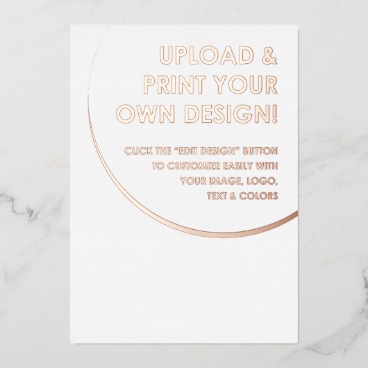 Creëer Uw eigen Aangepaste Roos Gold Foil-uitnodig Folie Uitnodiging (Voorkant)