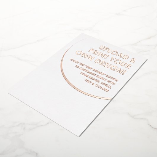 Creëer Uw eigen Aangepaste Roos Gold Foil-uitnodig Folie Uitnodiging (Gedraaid)