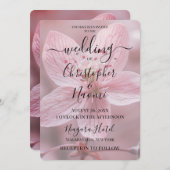 Creëer uw eigen aangepaste  roze bloem close-up kaart (Voorkant / Achterkant)