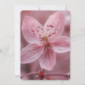 Creëer uw eigen aangepaste  roze bloem close-up kaart (Achterkant)