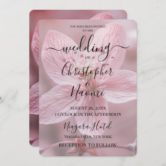 Creëer uw eigen aangepaste  roze bloem close-up kaart