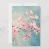 Creëer uw eigen aangepaste  roze boombloesems kaart (Achterkant)