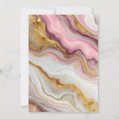 Creëer Uw eigen aangepaste roze en gouden alcoholi Save The Date (Achterkant)