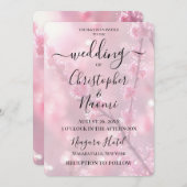 Creëer uw eigen aangepaste roze ontluikende takken kaart (Voorkant / Achterkant)