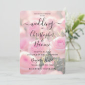 Creëer uw eigen aangepaste  roze rozen kaart (Staand voorkant)