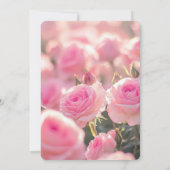 Creëer uw eigen aangepaste  roze rozen kaart (Achterkant)