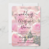 Creëer uw eigen aangepaste  roze rozen kaart (Voorkant)