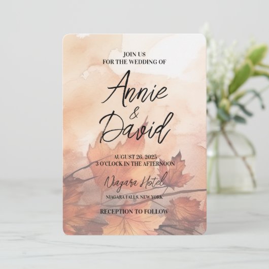 Creëer uw eigen aangepaste rustieke val verlaat br kaart (Staand voorkant)