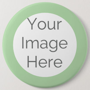 creëer uw eigen aangepaste salie groene foto ronde button 6,0 cm
